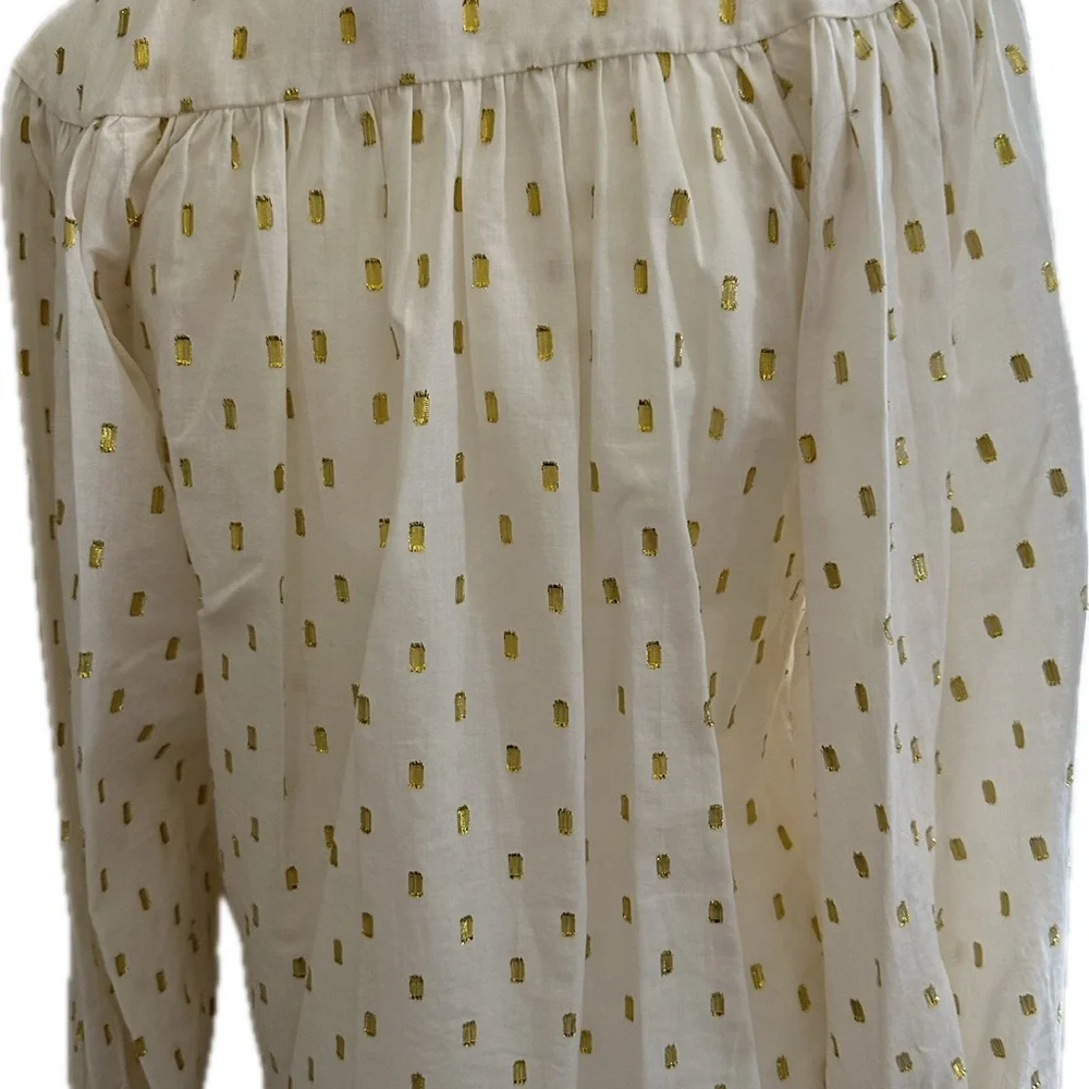 Anthropologie DOLAN off white tie blouse - Picture 4 of 11